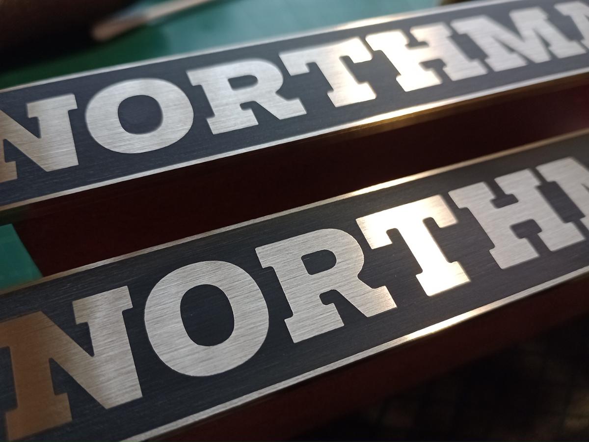 Was a pretty cool job as one set of badges needed contouring to the rear in order to match the shape of the tank.  Jonathan had a colleague 3D scan the tank and supplied me with a 3D file to work with.  There's a bit more information available over on my Instagram page (linked below).