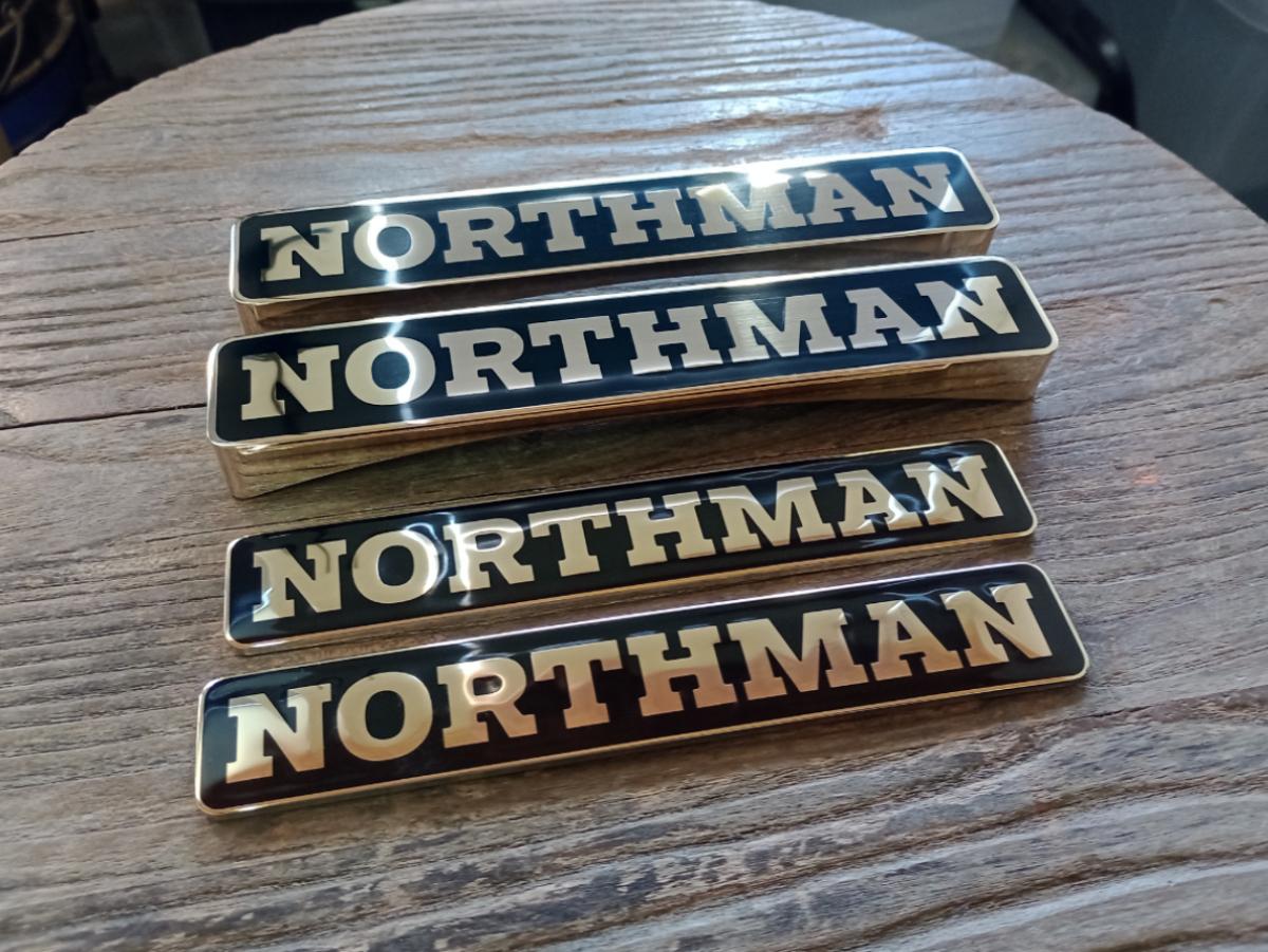 Here are a couple of sets of motorcycle tank badges made for https://www.jonathanhull.co.uk/northman