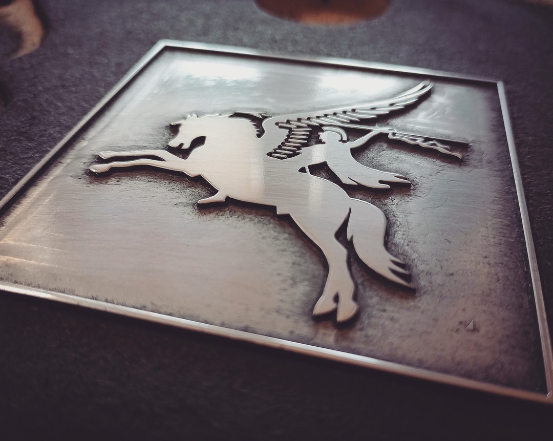 Beleraphon astride Pegasus prior to a resin in-fill