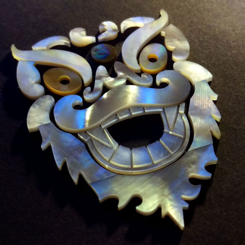 Chinese Dragon abalone inlay