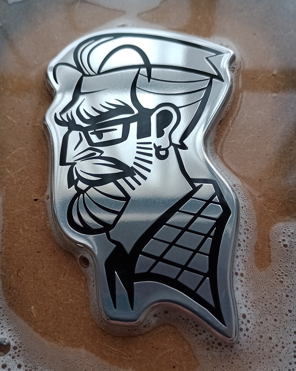 Carl - fridge magnet I made for my old boss in his own image - illustrated by former colleague Jardine Sage