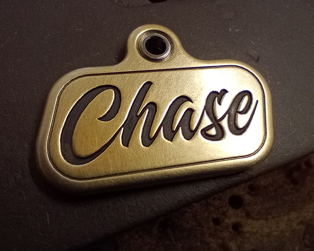 Dog tag for Chase - a very good boy
