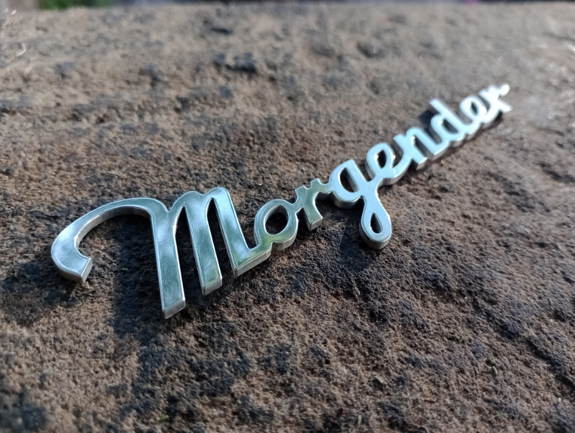 Custom badge for a Morgan car