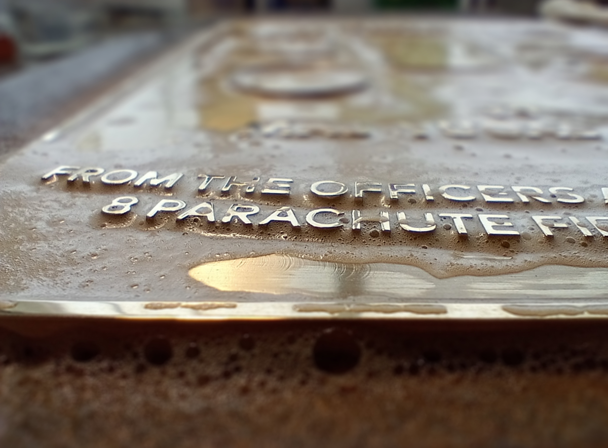Detail during abrading and polishing